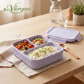 Viorqena™ 3-Compartment Bento Lunch Box – Leak-Resistant Portion Control Meal Prep Container with Snap-Lock Lid